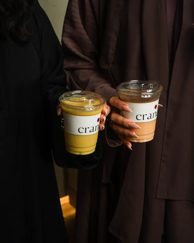 Two Crane iced drinks held side by side